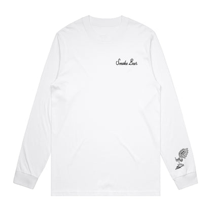 FLOWER - LONG SLEEVE - WHITE