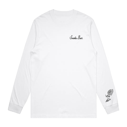 FLOWER - LONG SLEEVE - WHITE